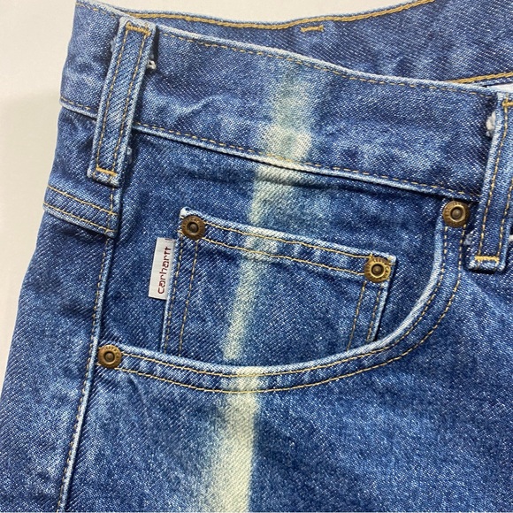 Carhartt Jeans Men 36-34 Work Jeans Straight Leg jeans bleached distressed - Picture 6 of 9